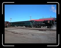 DSCN7387 * This is the parlor car we road in.  The end behind the tender is an open observation platform.  The car is divided in half, 12 seats for the the 'parlor' end, a snack bar in the middle and then the rest is coach seats. * 2560 x 1920 * (1.83MB)