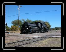 DSCN7416 * In the town of La Veta the engine ran around a wye and attached to the other end of the train.  Putting our observation platform on the end. * 2560 x 1920 * (1.6MB)